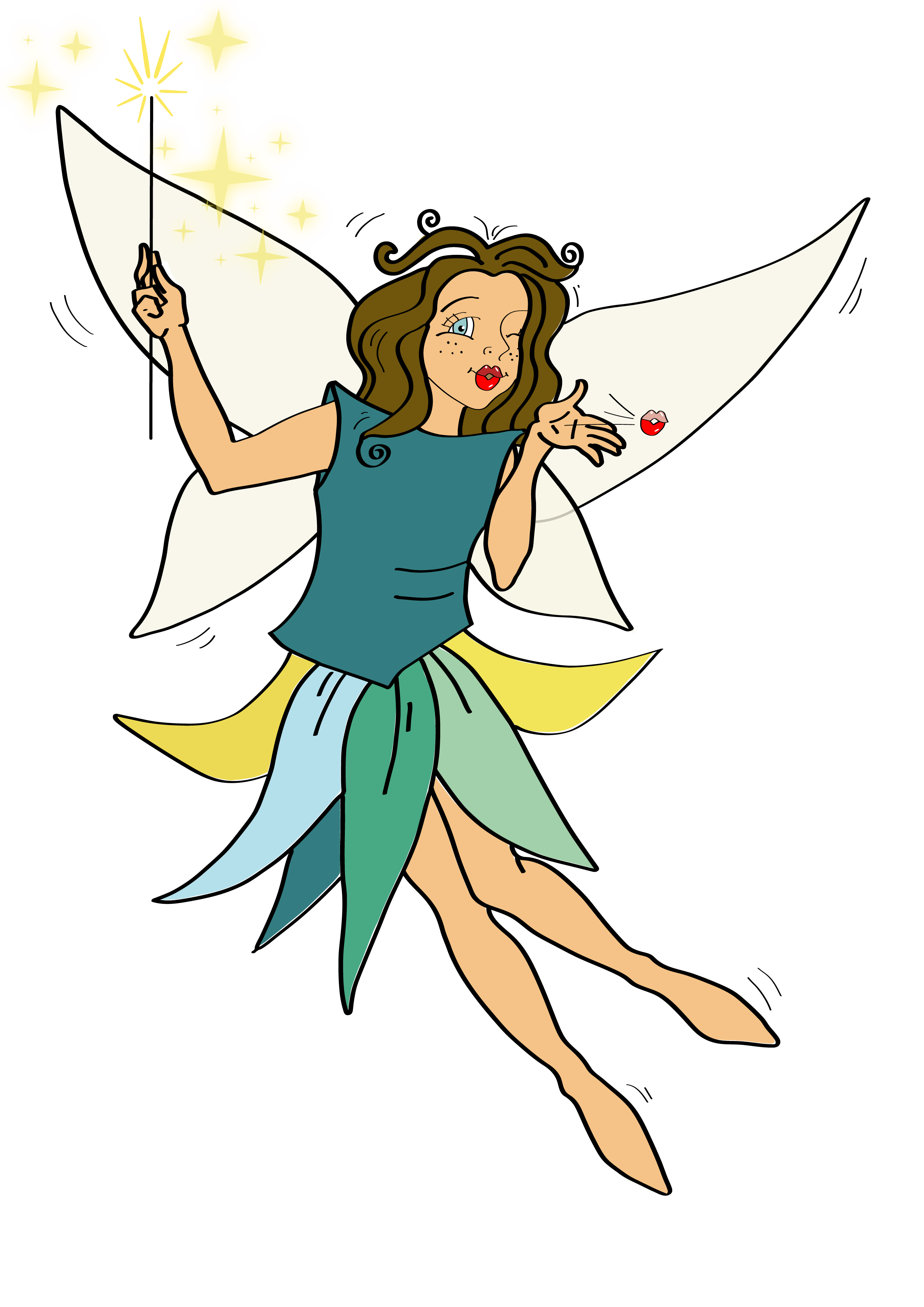 Floortje Fonkelfee blaast een kushandje